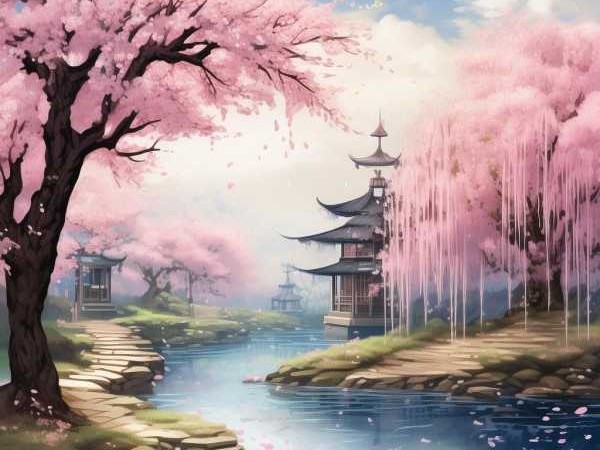 成语里的诗意漫步，一幅美丽风景画卷